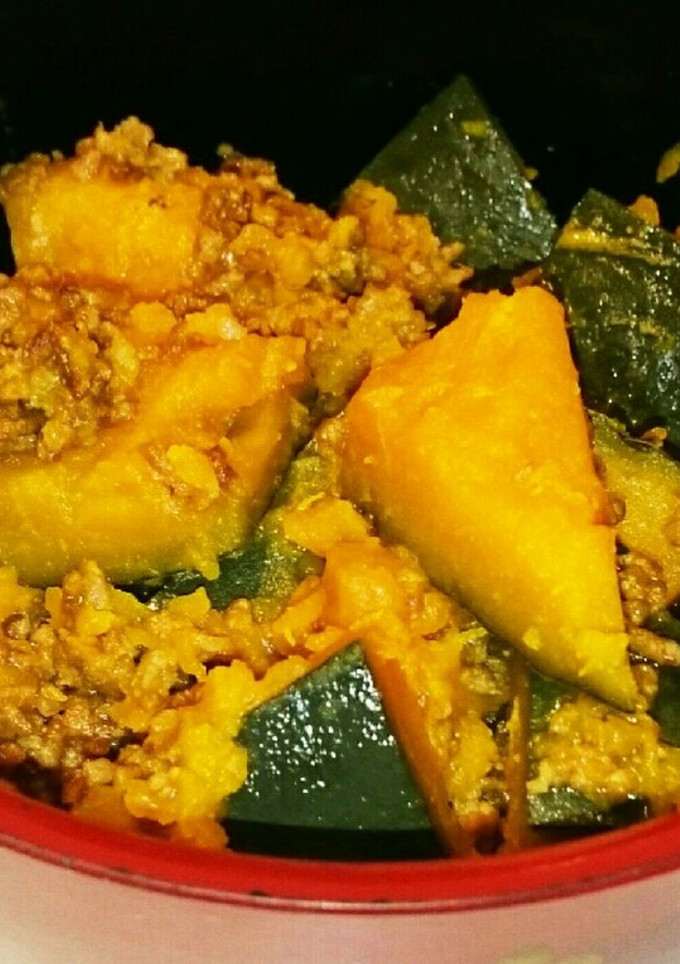 簡単!!炊飯器でつくるかぼちゃのそぼろ煮-レシピのメイン写真