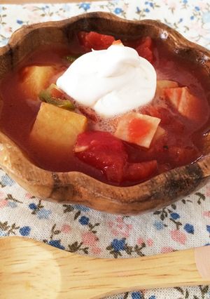 ホイップマリームのトマトスープ-レシピのメイン写真
