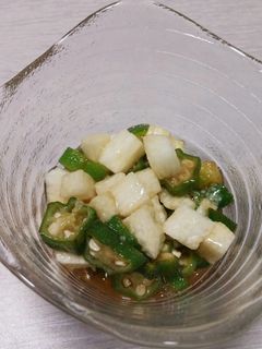 山芋(長芋)オクラのすだち醤油和え-レシピのメイン写真
