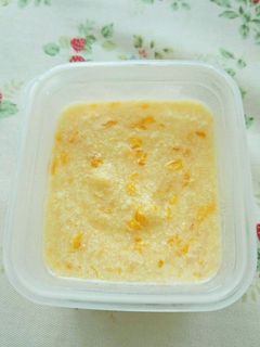 6ヶ月の離乳食:ミルクオレンジ粥-レシピのメイン写真