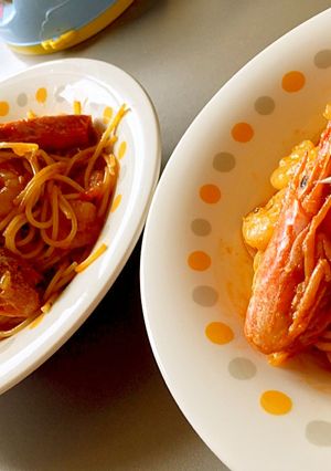 マリームで海老のトマトクリームパスタ-レシピのメイン写真