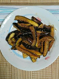 ナスのまろやかゴマ甘酢炒め-レシピのメイン写真
