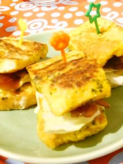 甘露しょうが煮でお好み焼き風サンド-レシピのメイン写真
