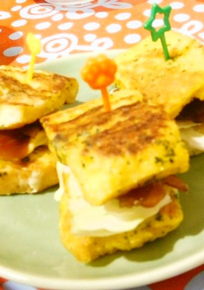 甘露しょうが煮でお好み焼き風サンド-レシピのメイン写真