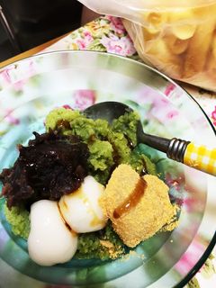 抹茶ラテでふわふわかき氷-レシピのメイン写真