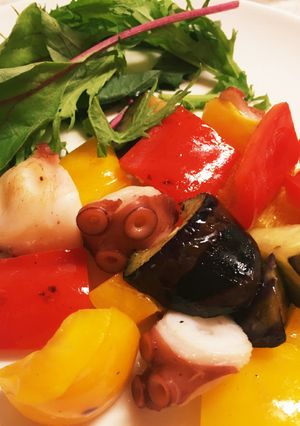 レンジで簡単タコとパプリカとなすのマリネ-レシピのメイン写真
