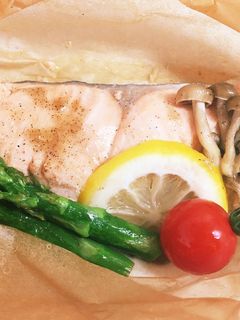 レンジで簡単秋シャケときのこの包み焼き-レシピのメイン写真