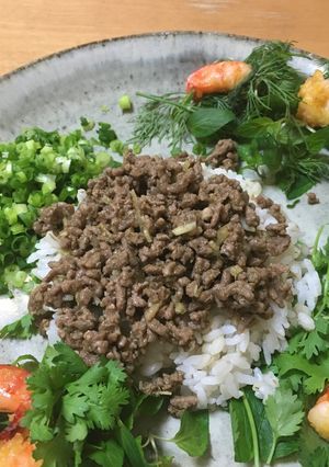 野菜いっぱい!カレー風味そぼろ丼プレート-レシピのメイン写真