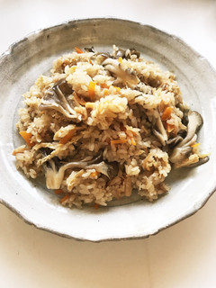 なめ茸で簡単!炊き込みご飯-レシピのメイン写真