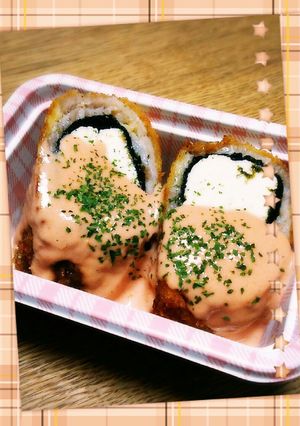 絹豆腐の豚ロース海苔巻き揚げ-レシピのメイン写真