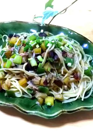 ツナと野菜たっぷりペペロンチーノ-レシピのメイン写真