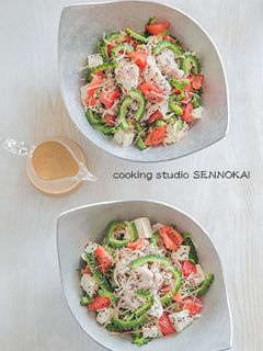 簡単ヘルシー豆腐とゴーヤの豚しゃぶサラダ-レシピのメイン写真