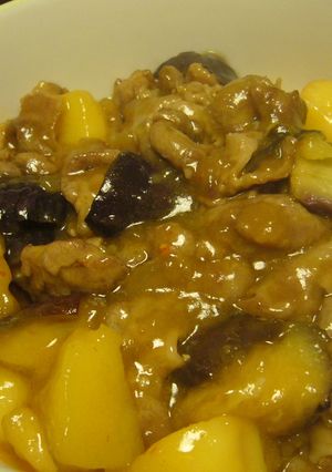 豚肉とナスとじゃがいもの揚げ煮-レシピのメイン写真