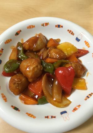薄切り肉を丸めた♡簡単酢豚-レシピのメイン写真