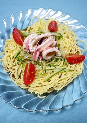 冷やし中華(醤油だれをゴマだれに変身)-レシピのメイン写真