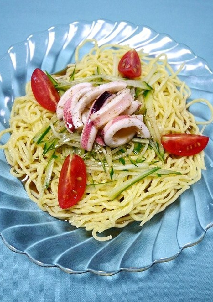 冷やし中華(醤油だれをゴマだれに変身)-レシピのメイン写真