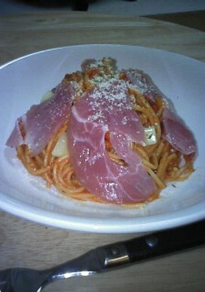 生ハムと茄子のスパゲッティー-レシピのメイン写真
