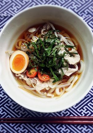 青じそとゆずポン酢の冷たいさっぱりうどん-レシピのメイン写真