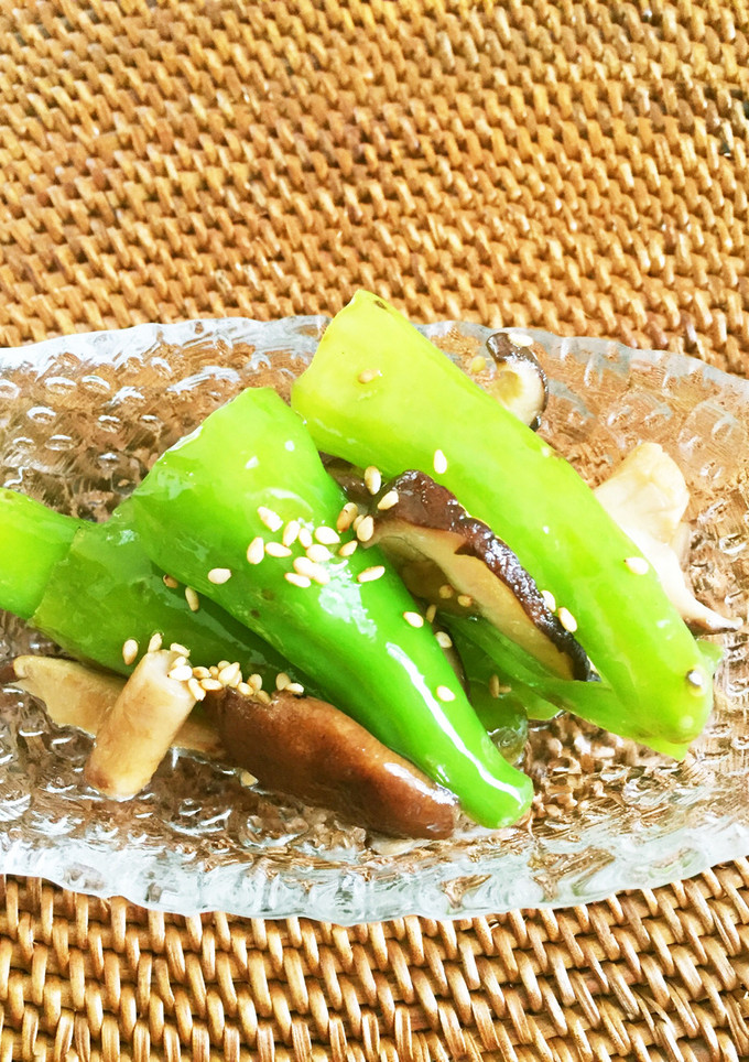 しし唐と椎茸の簡単お浸し-レシピのメイン写真