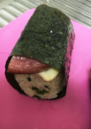 スパム風おにぎり！ネギ天かすにぎり！-レシピのメイン写真