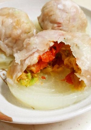 アボカドとコンフレークの肉巻きトマト蒸し-レシピのメイン写真