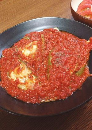 トマトソース♡ピーマンとエリンギの肉詰め-レシピのメイン写真