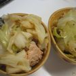 キャベツと鮭缶の和風煮物
