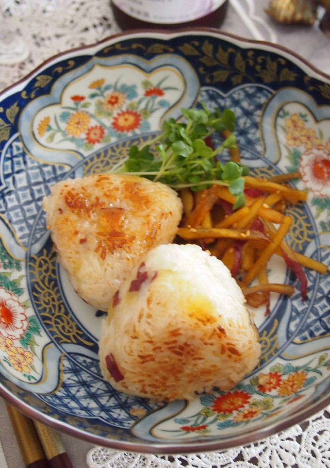さつまいもご飯の焼きおにぎり-レシピのメイン写真