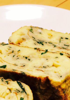 お弁当やおかずに！大葉(青じそ)の卵焼き-レシピのメイン写真