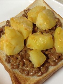 納豆とジャガイモの怪味トースト-レシピのメイン写真