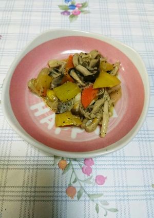 カラフル野菜☆とキノコのアヒージョ♥-レシピのメイン写真