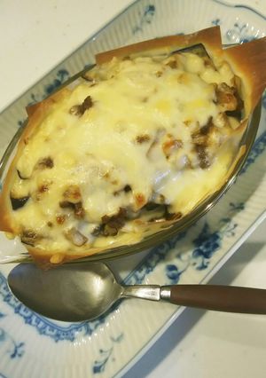 チーズたっぷりなすとミンチの重ね焼き-レシピのメイン写真