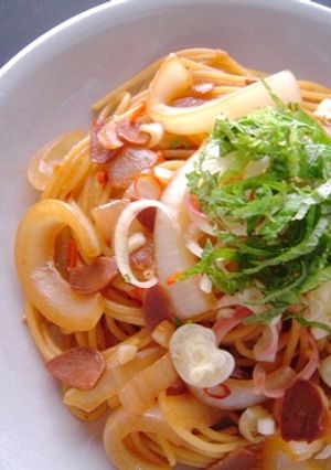 パスタ★大葉にんにく醤油×ペペロンチーノ-レシピのメイン写真