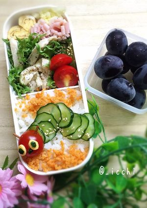 簡単キャラ弁！はらぺこあおむし-レシピのメイン写真
