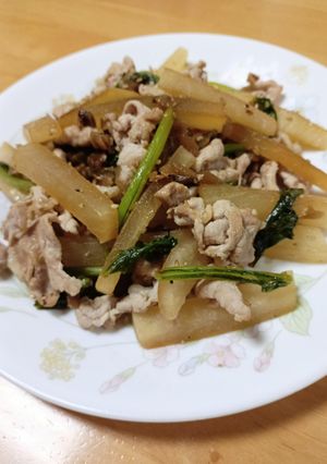 大根と豚こまの中華風搾菜炒め-レシピのメイン写真
