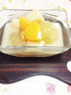 *桃と甘酒ふるーつポンチ*-レシピのメイン写真