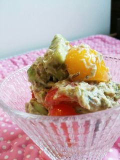 さば水煮缶で*アボカドとトマトのサラダ-レシピのメイン写真