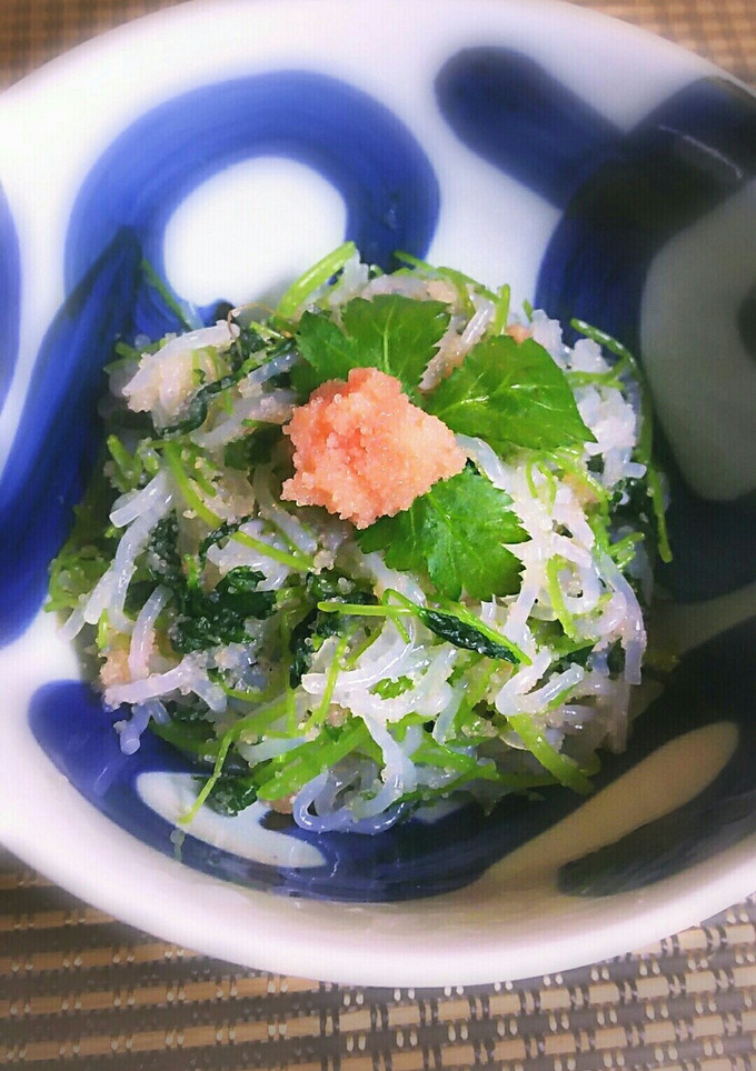 ＊三つ葉としらたきのたらこ和え＊-レシピのメイン写真