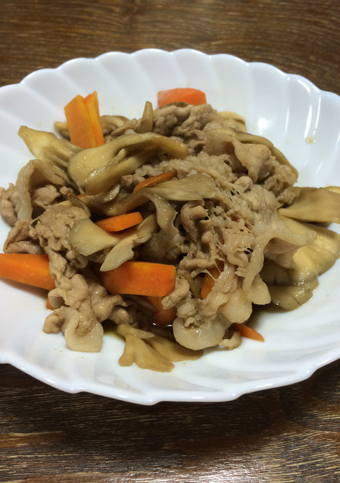 舞茸と豚肉のしょうゆ炒め-レシピのメイン写真