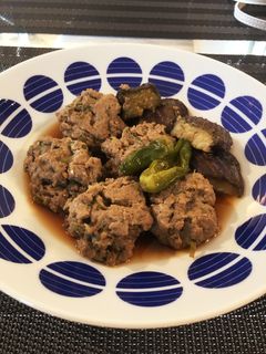 鯵つみれと茄子の煮物-レシピのメイン写真