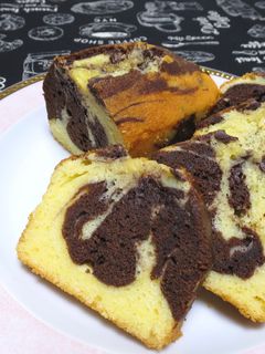 【簡単】しっとりマーブルパウンドケーキ♪-レシピのメイン写真
