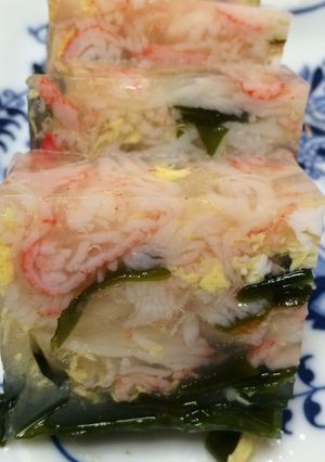 わかめとカニカマの寒天寄せ-レシピのメイン写真