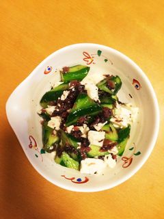 きゅうりと豆腐のさっぱり梅肉和え♪♪-レシピのメイン写真