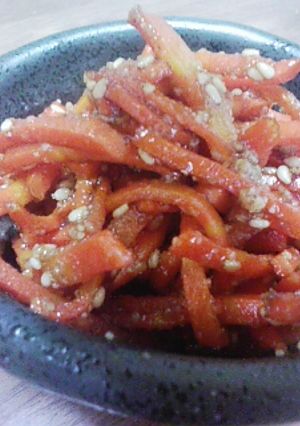 【弁当用おかず６】にんじんのキンピラ-レシピのメイン写真