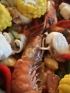フライパンでシーフードと夏野菜のパエリア-レシピのメイン写真