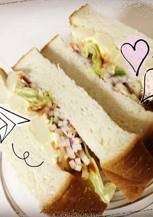 野菜不足解消！サンドイッチ！-レシピのメイン写真