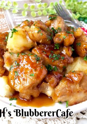甘辛♡香ばしチキン&ふっくら崩しポテト-レシピのメイン写真