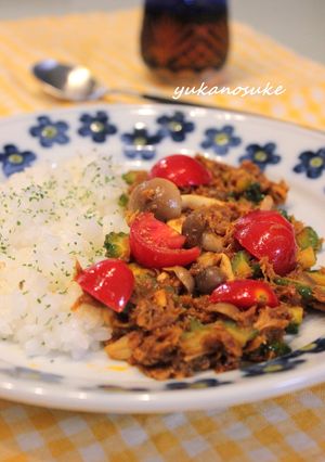 ゴーヤとトマトのドライカレー-レシピのメイン写真