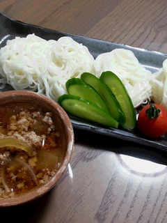 ひき肉そうめん-レシピのメイン写真