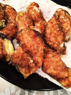ナスの挽肉揚げ-レシピのメイン写真